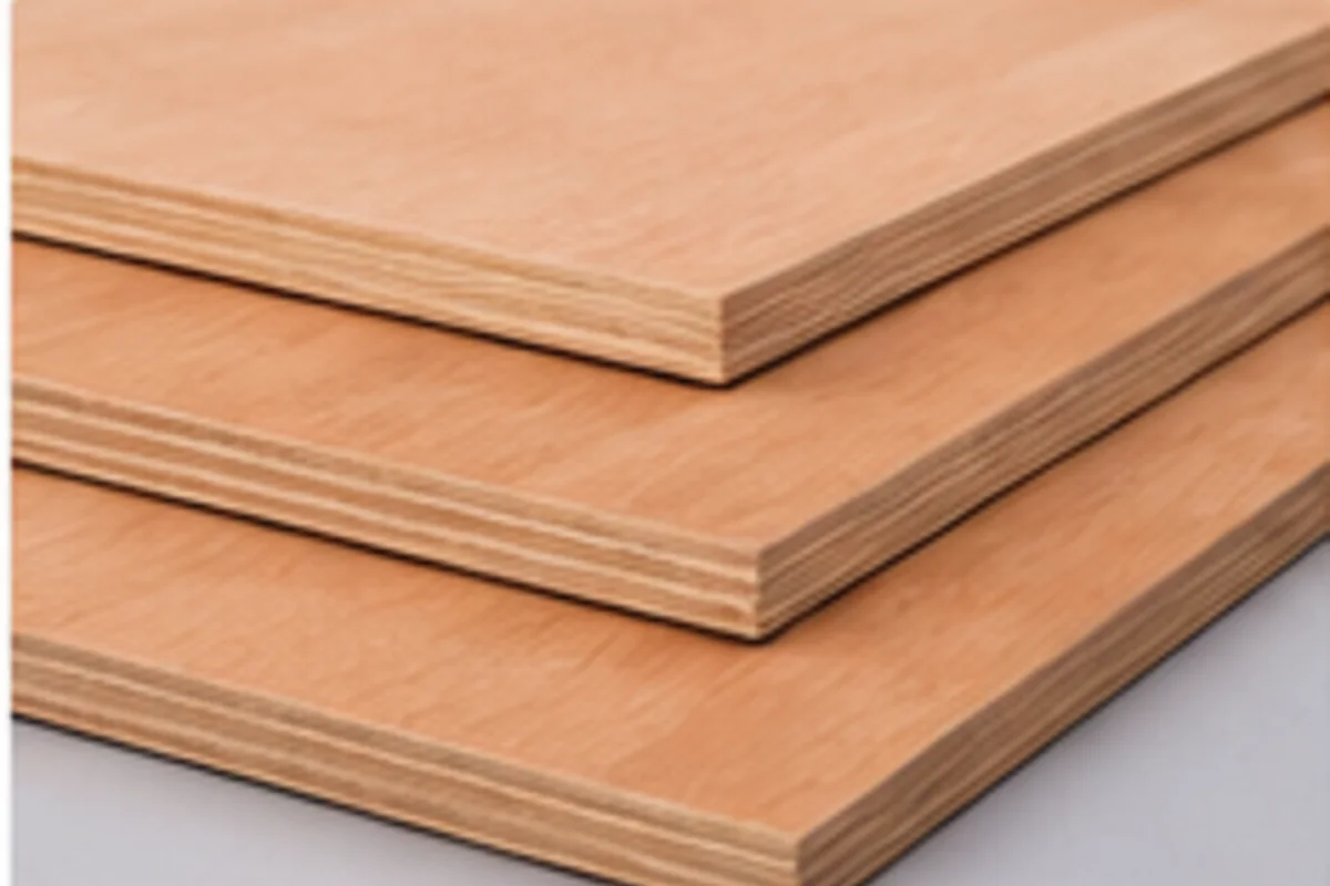 Stacked plywood sheets